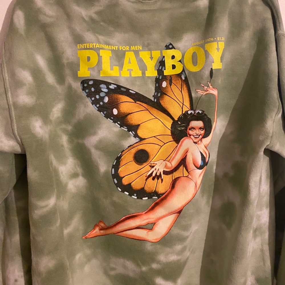 PLAYBOY GREEN TIEDYE HOODIE